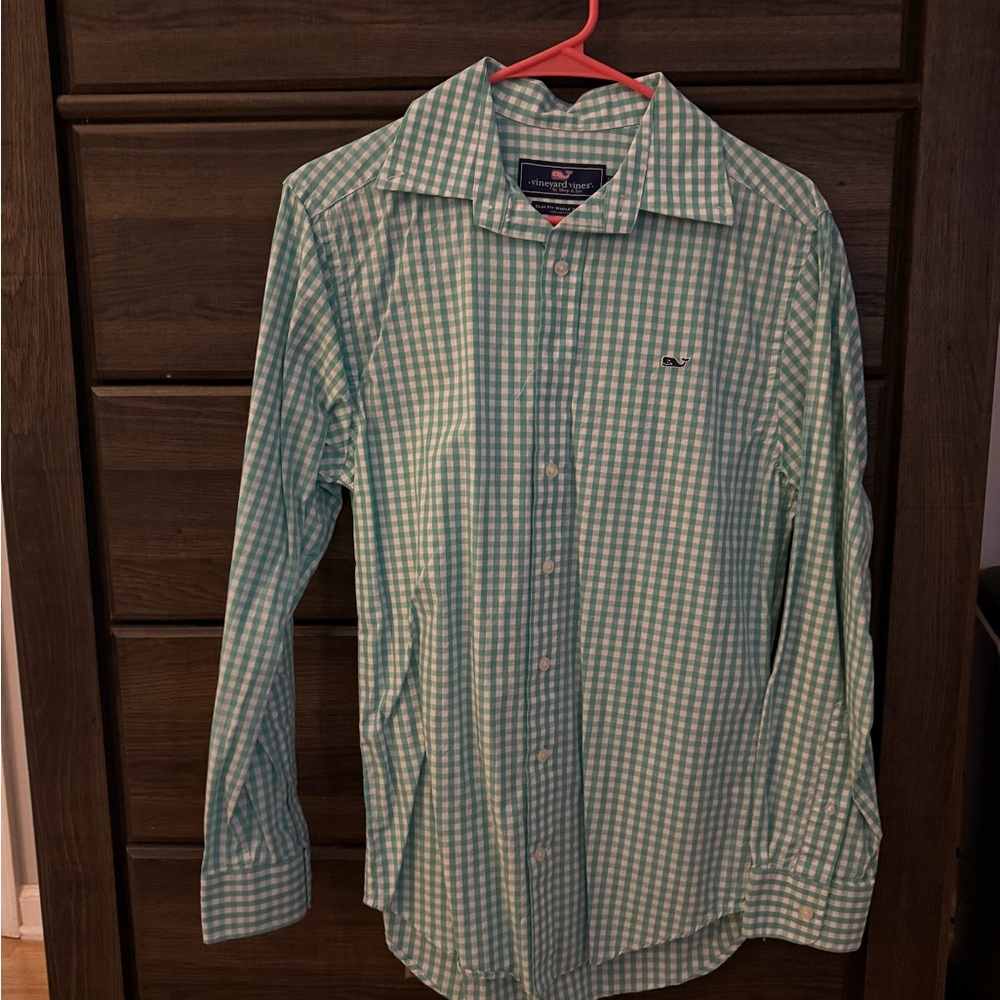 Men’s Vineyard Long Sleeve Dress Shirt Button Down - Small